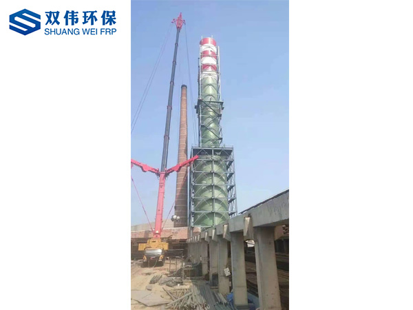 大型脫硫塔安裝現場